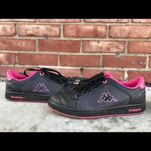 Black and pink Kappa sneakers